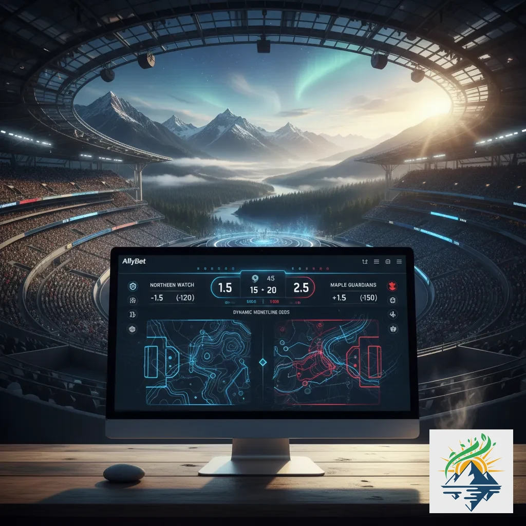 AllyBet esports betting interface featuring tournament listings and map winner betting lines.