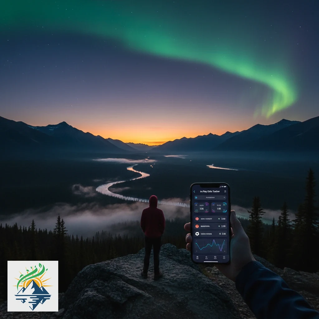 Real-time in-play odds and game updates on a handheld device.