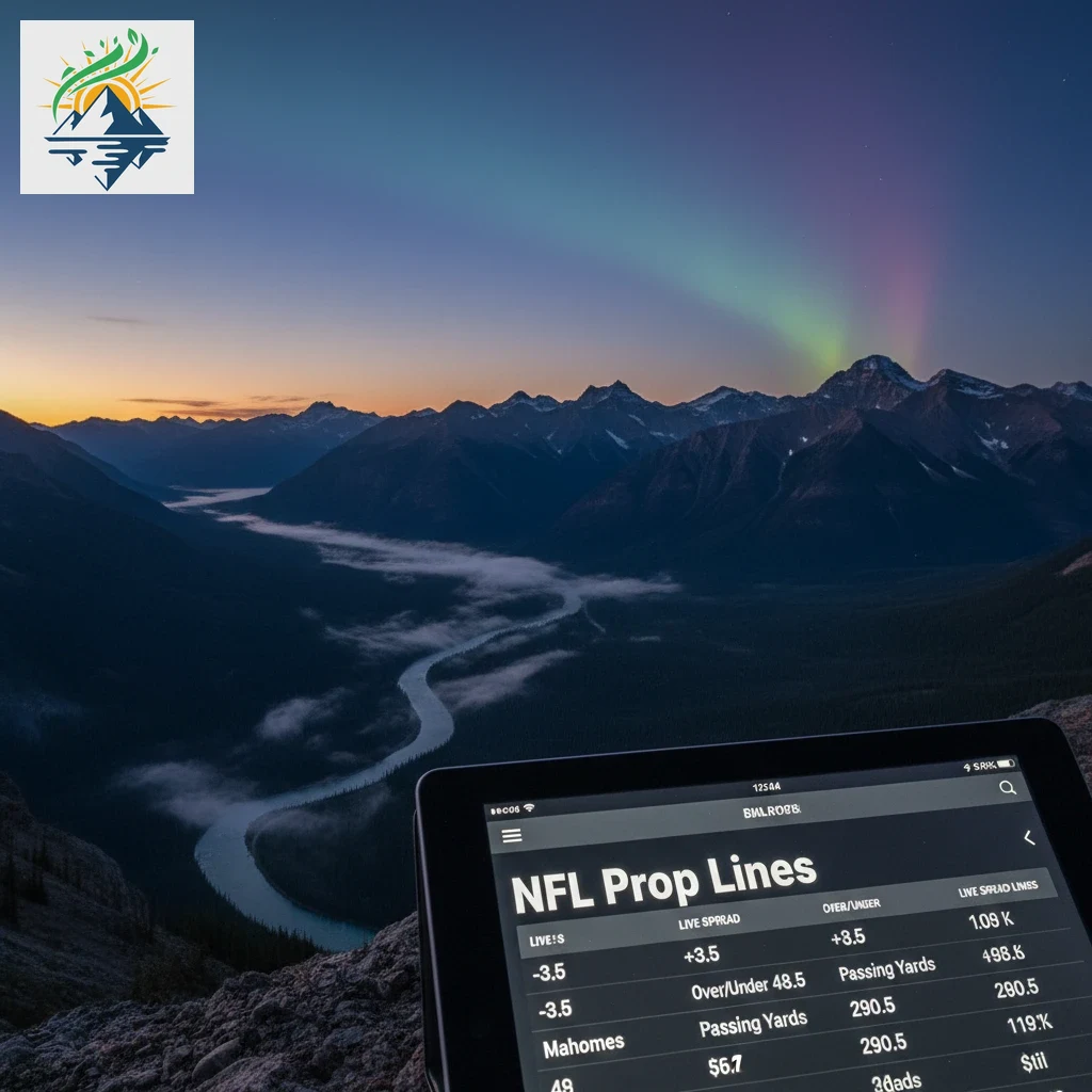 NFL betting odds and player prop lines on mobile sportsbook